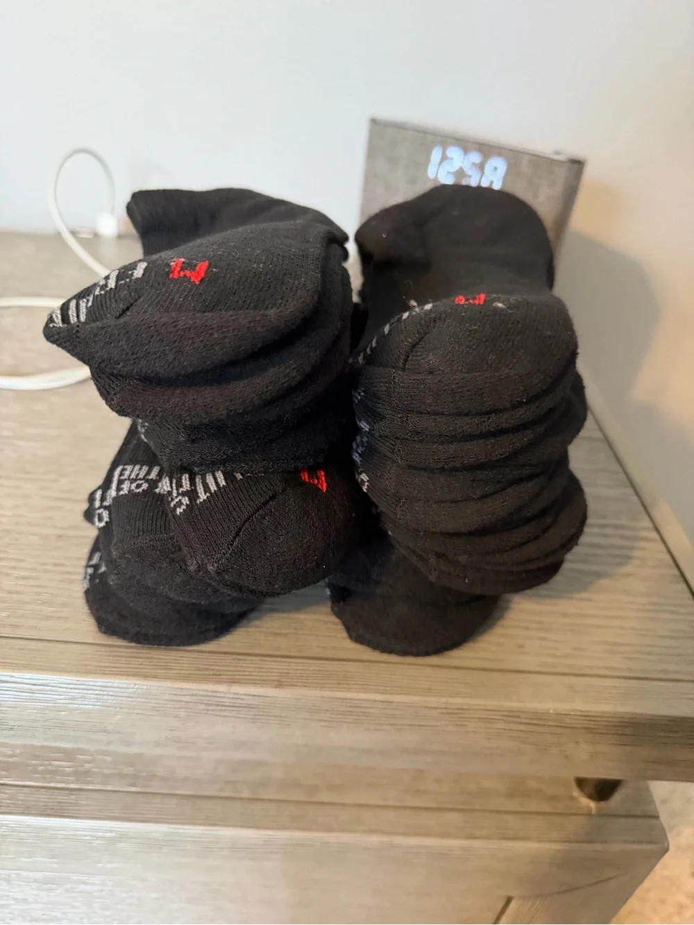 Kids Fruit of the Loom Black No-Show Socks - 40 Pack NWOT